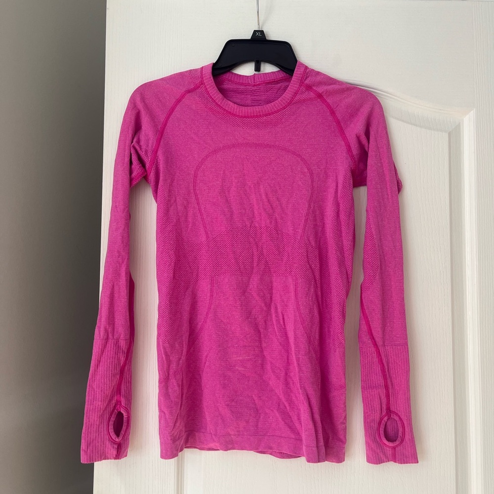 lululemon athletica Vibrant Pink Long Sleeve Top